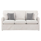 Hampstead - Sofa - White & Gray Stripe