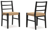 Isanti - Dining Room Side Chair (Set of 2) - Light Brown / Black