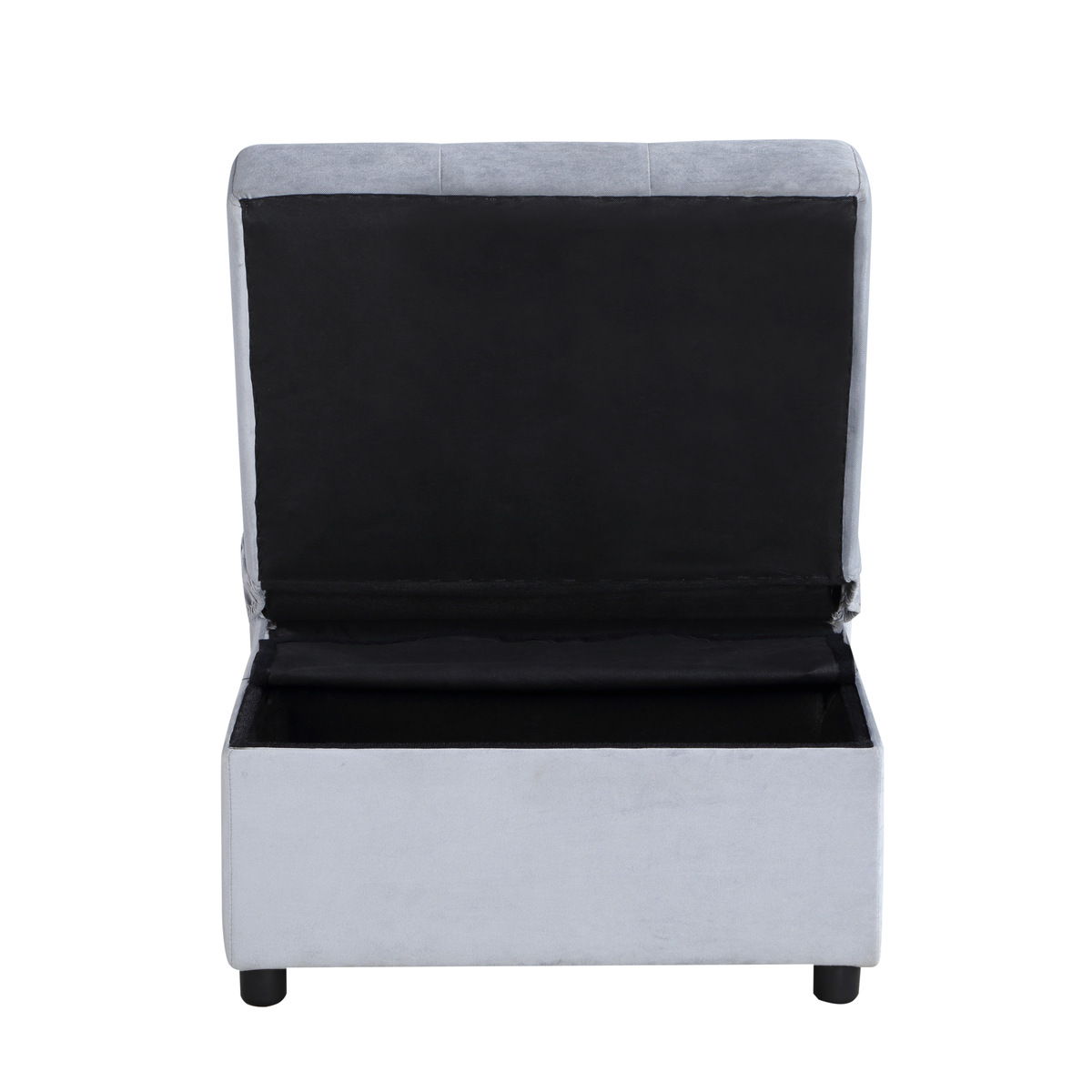 Garrell - Lift Top Storage Bench With Pull-Out Bed - Gray