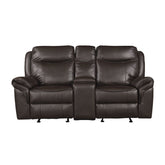 Aram - Double Glider Reclining Loveseat With Center Console, Receptacles And USB Ports