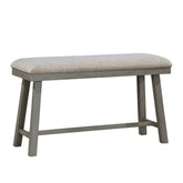 Auburndale - Counter Height Bench - Dark Gray / Beige