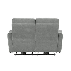 Edition - Power Double Lay Flat Reclining Loveseat With Power Headrests And USB Ports - Dove Gray