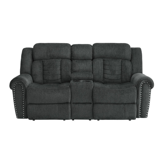 Nutmeg - Double Reclining Loveseat With Center Console