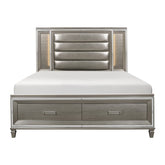 Tamsin - Platform Bed With Footboard Storage, LED Lighting