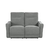 Edition - Power Double Lay Flat Reclining Loveseat With Power Headrests And USB Ports - Dove Gray