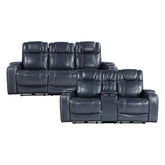 Keziah - Power Sofa & Loveseat - Blue