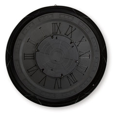 Dairton - Wall Clock - Black / Gold Finish