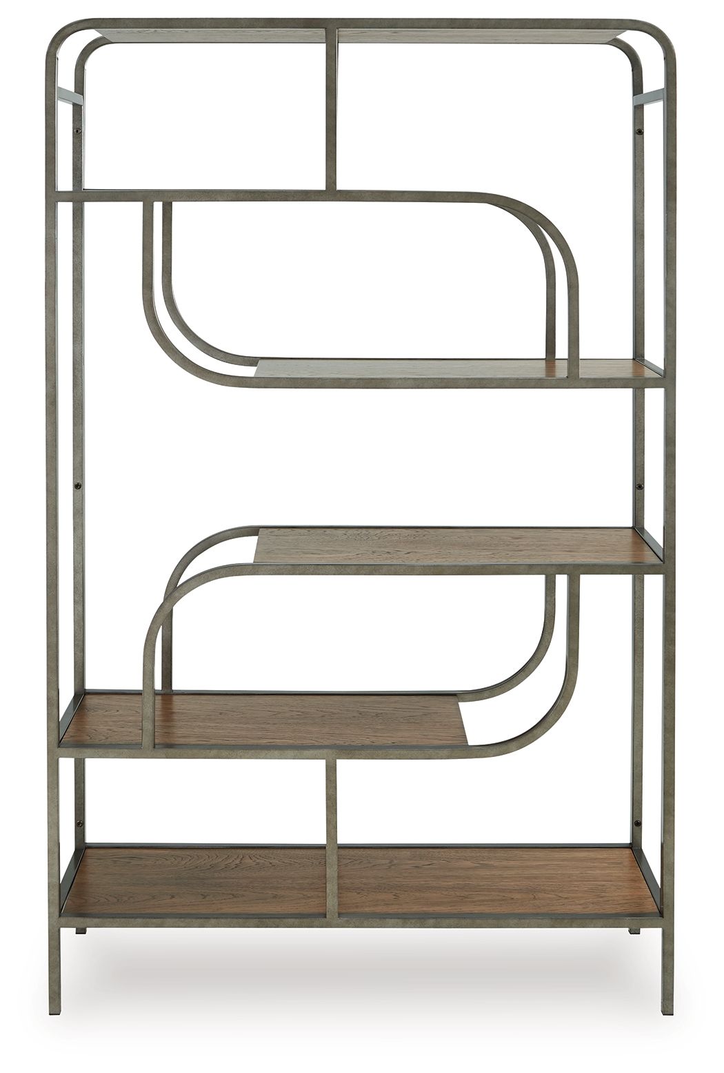 Jaddon - Bookcase - Brown / Antique Silver