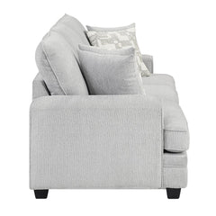 Sarah - Sofa & Loveseat - Pearl Silver
