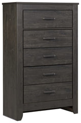 Brinxton - Five Drawer Chest - Charcoal
