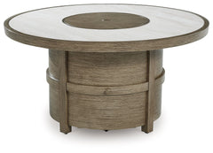 Rainier Ranch - Round Fire Pit Table - Beige