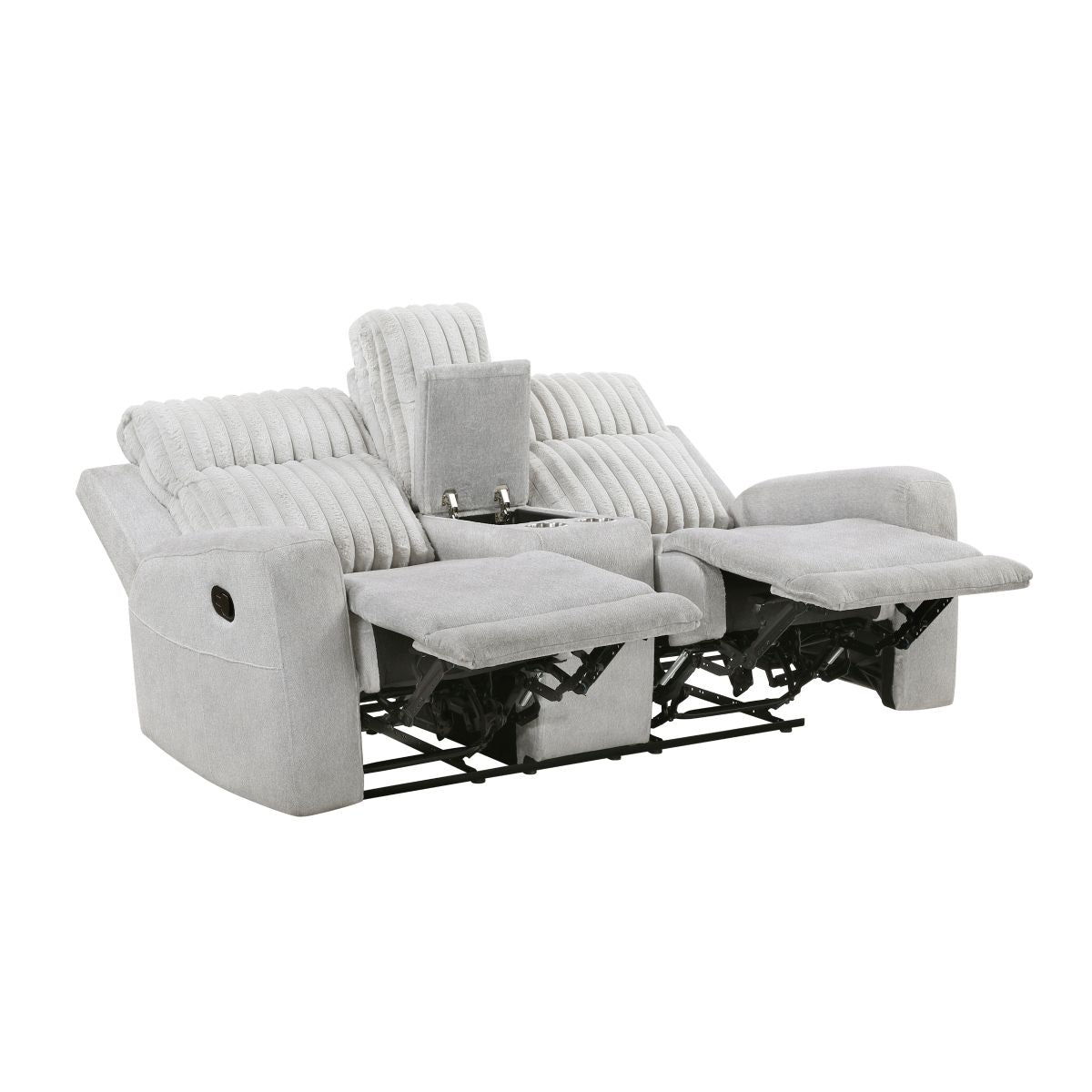 Benton - Double Reclining Loveseat - Light Gray