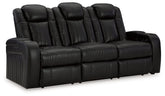 Caveman Den - Power Reclining Sofa With Adj Headrest - Midnight