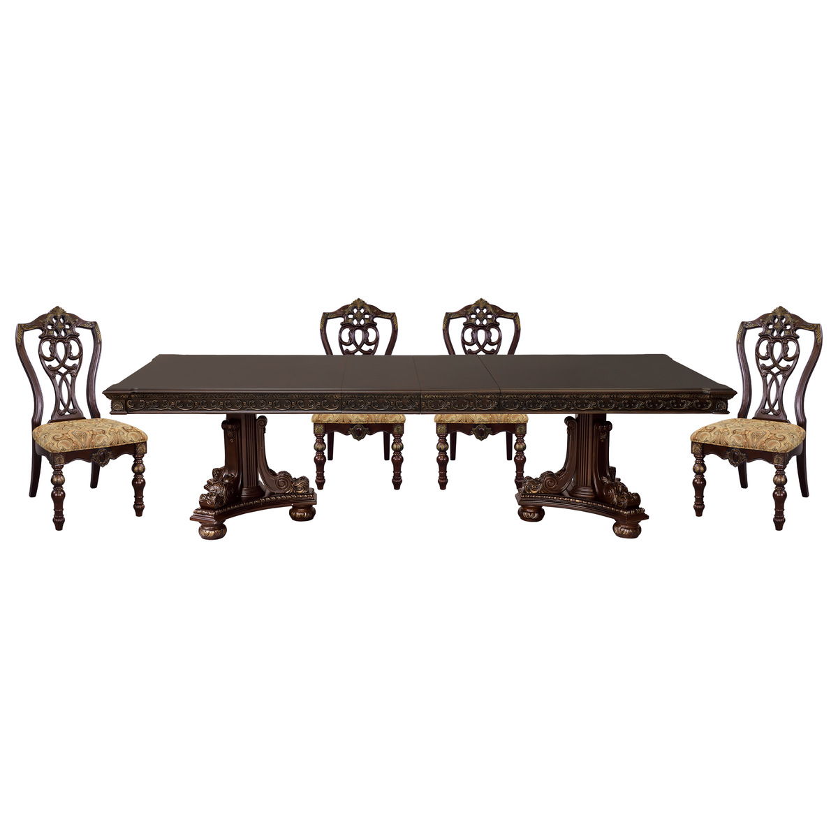 Catalonia - 5 Piece Dining Room Set (Table & 4 Side Chairs) - Cherry