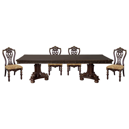Catalonia - 5 Piece Dining Room Set (Table & 4 Side Chairs) - Cherry