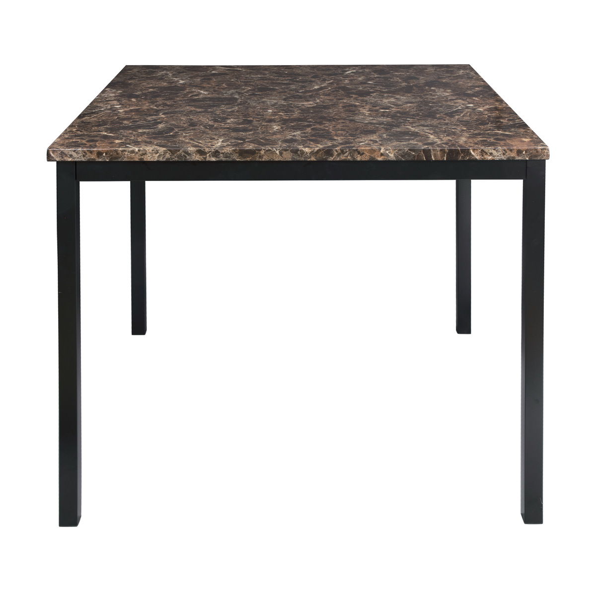 Tempe - Counter Height Table With Faux Marble Top - Brown / Black