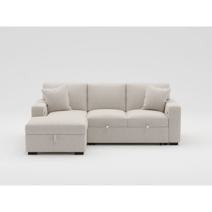 Pompano - Sectional With Chaise, Pull-Out Bed And Hidden Storage, Charging Ports