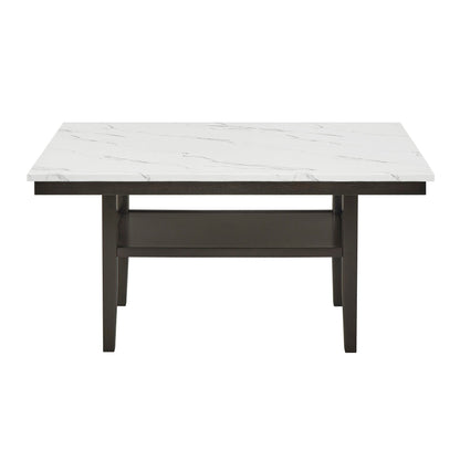 Carissa - 60" Rectangle Dining Table With Storage Shelf - Black / White