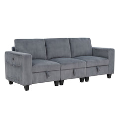Walterboro - Sofa With Storage, Storage Pouches And Charging Ports