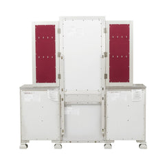 Bevelle - Vanity Dresser With Mirror - Pearl Silver