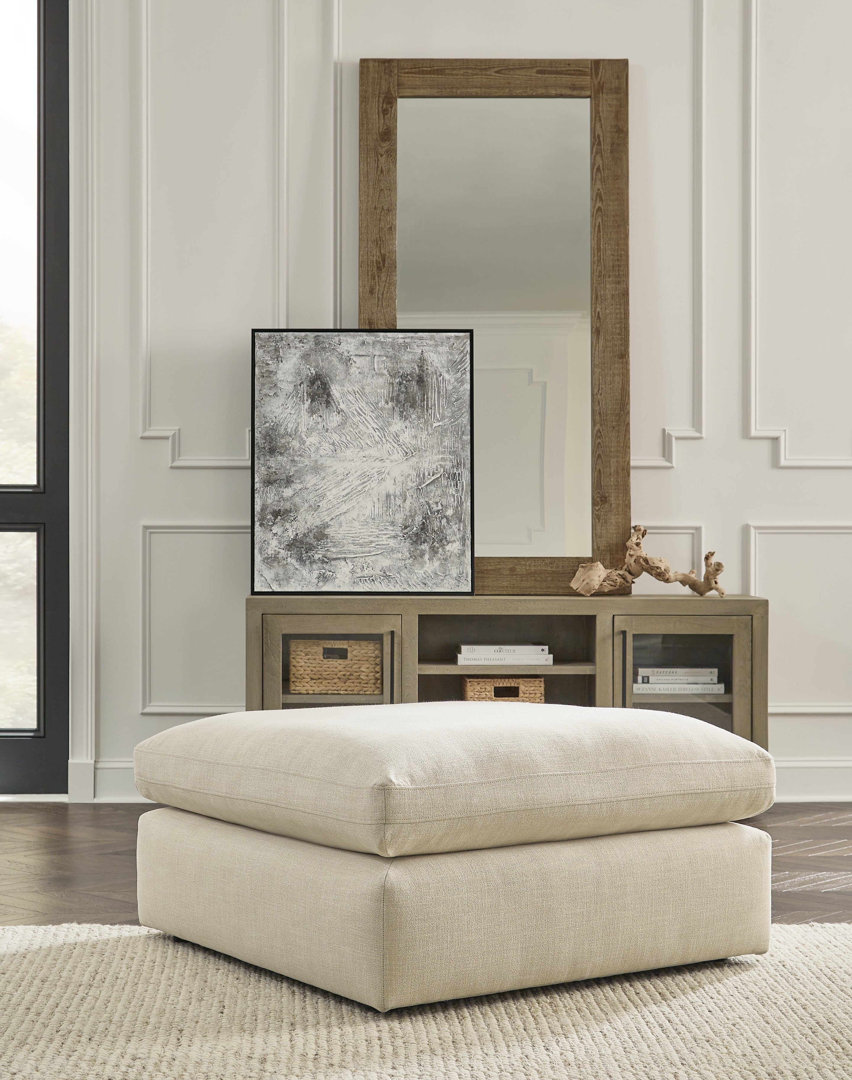 Furniture City Laplace - Ashley Furniture - ElyzaLiving Room - Oversized Accent Ottoman / Linen - 1000608