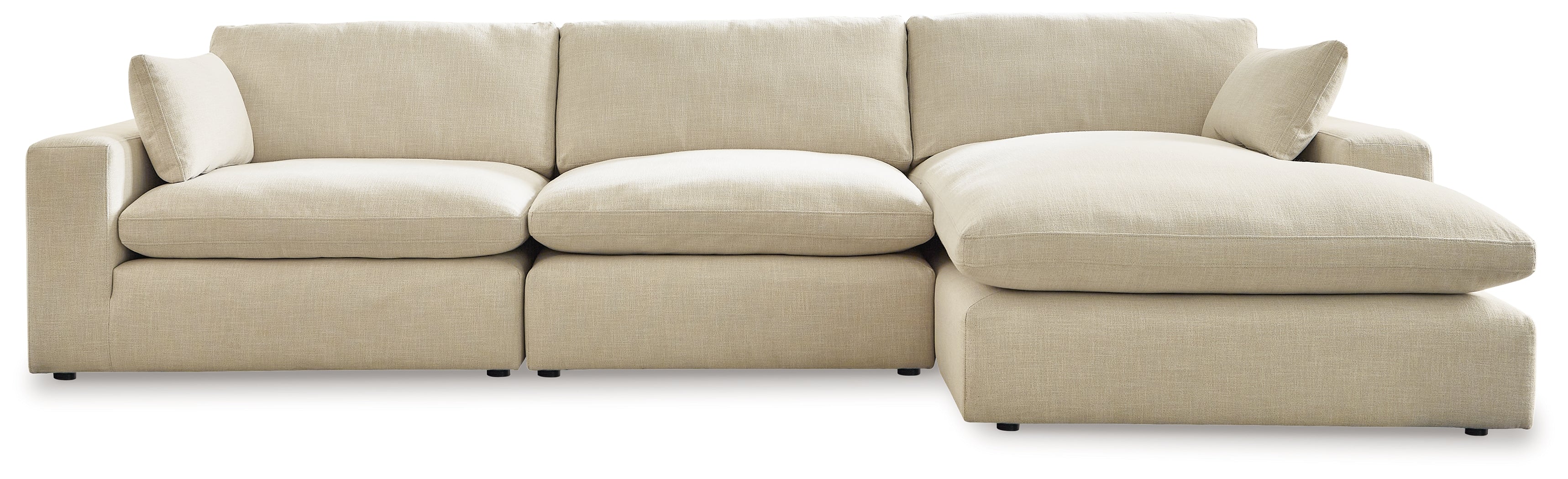 Furniture City Laplace - Ashley Furniture - Elyza Sectionals - RAF 3-Piece Sectional Sofa / Linen - 10006S2