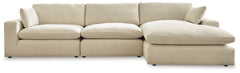 Furniture City Laplace - Ashley Furniture - Elyza Sectionals - RAF 3-Piece Sectional Sofa / Linen - 10006S2