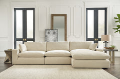 Furniture City Laplace - Ashley Furniture - Elyza Sectionals - RAF 3-Piece Sectional Sofa / Linen - 10006S2