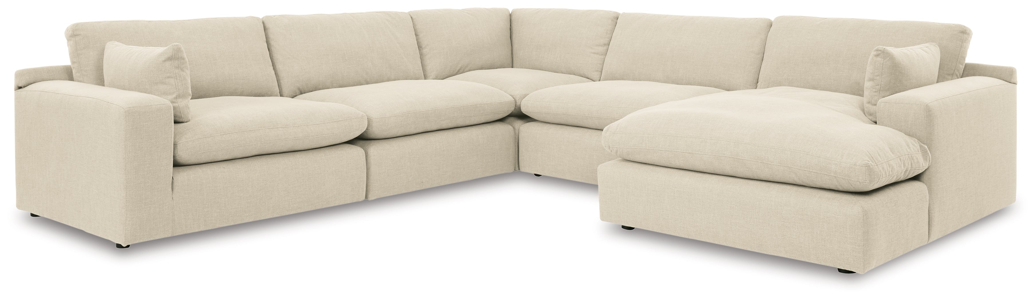 Furniture City Laplace - Ashley Furniture - Elyza Sectionals - RAF 3-Piece Sectional Sofa / Linen - 10006S2