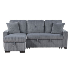 Rhett - 3 Piece Reversible Sectional With Pull-Out Bed And Hidden Storage