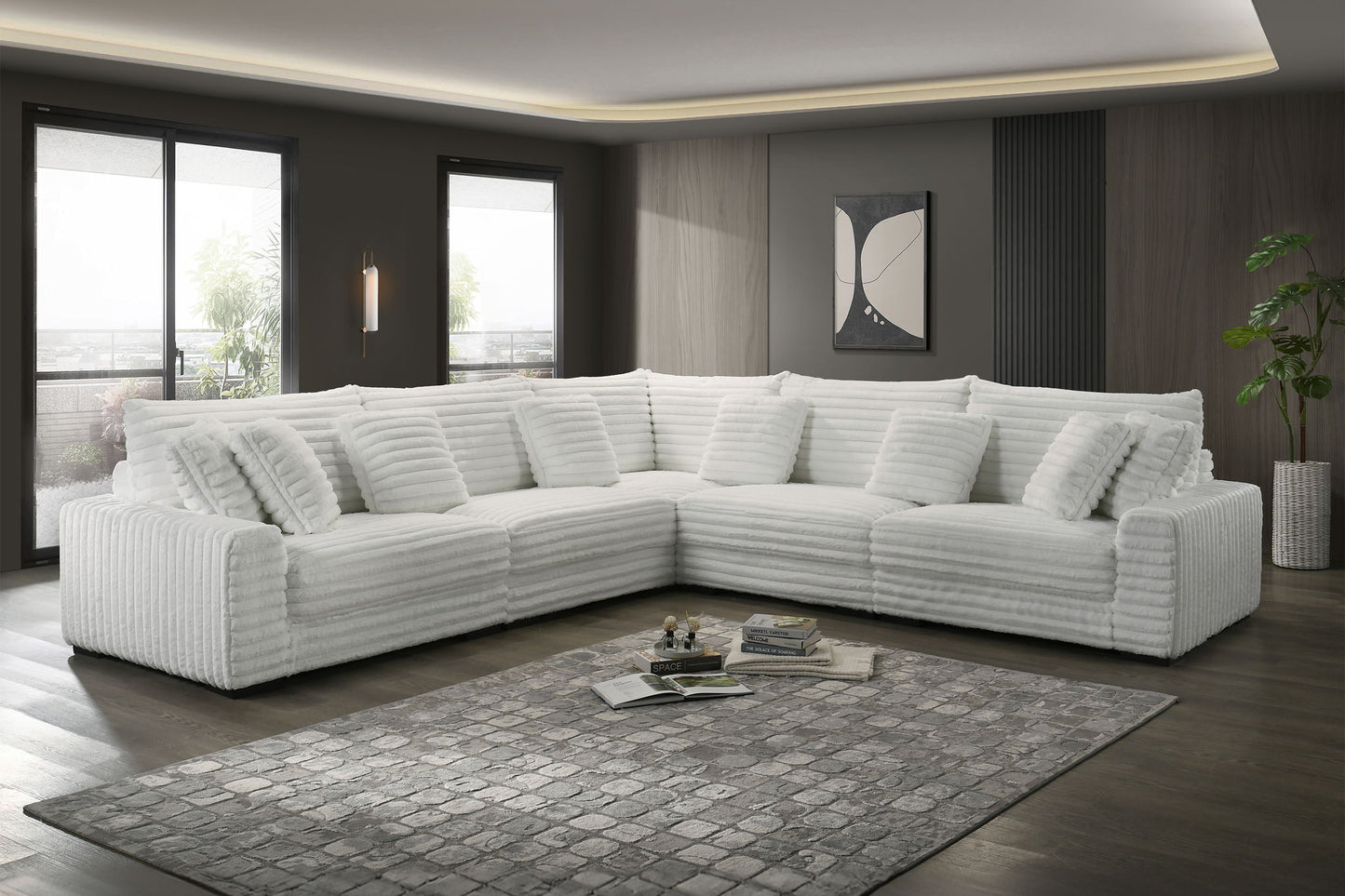 Embrace - 41" Ottoman - White