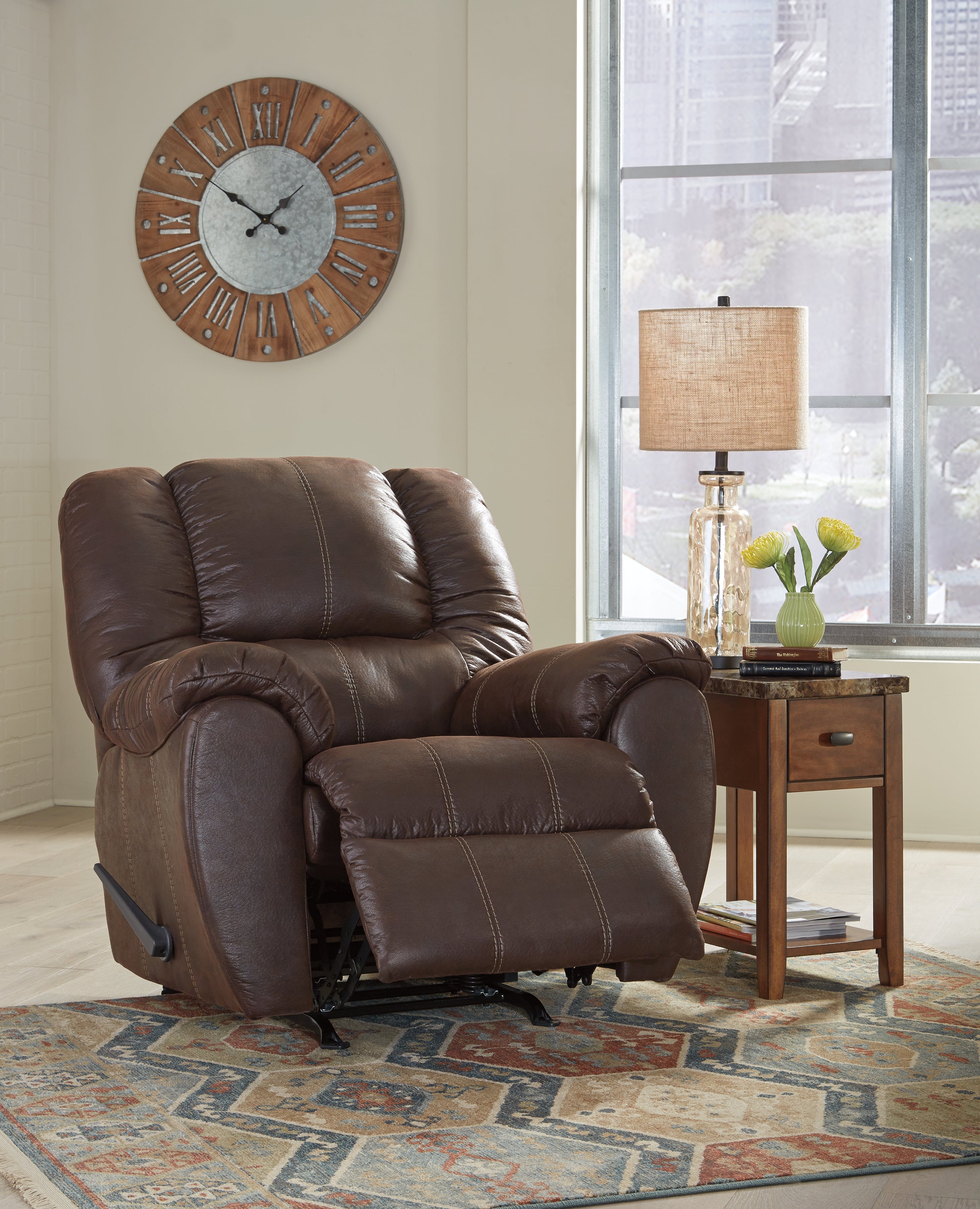 Furniture City Laplace - Ashley Furniture - McGannLiving Room - Rocker Recliner / Walnut - 1030125