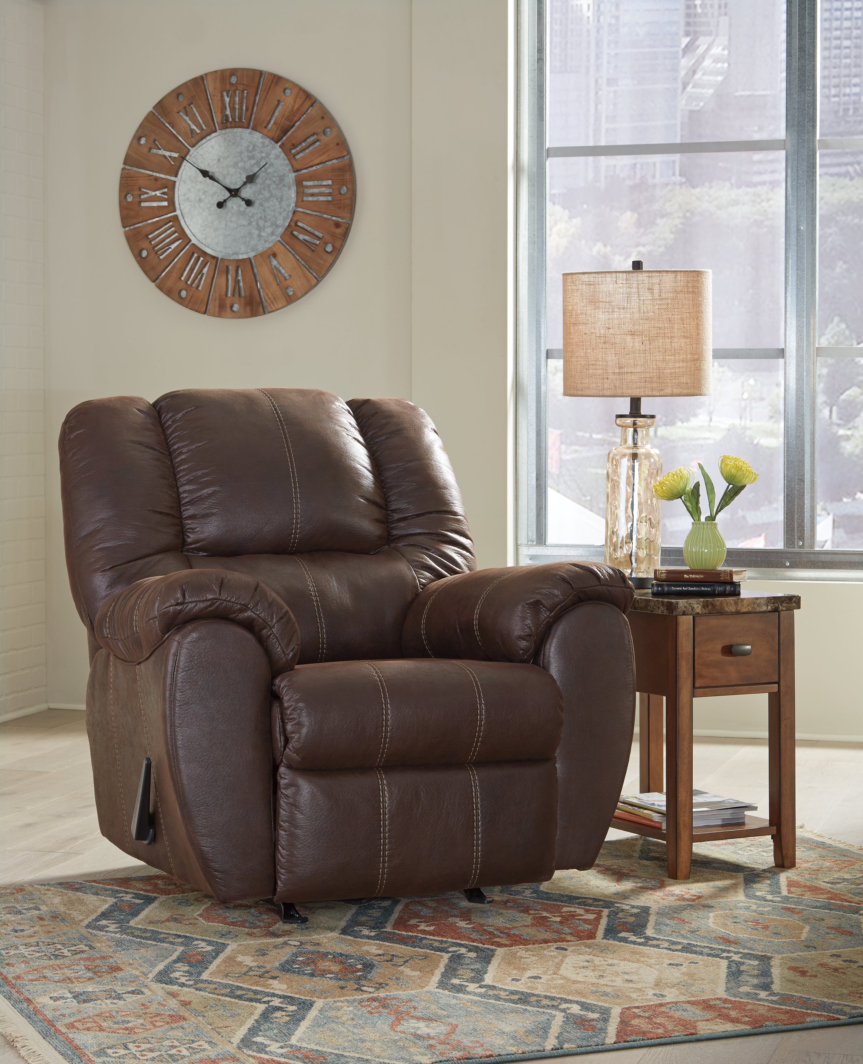 Furniture City Laplace - Ashley Furniture - McGannLiving Room - Rocker Recliner / Walnut - 1030125