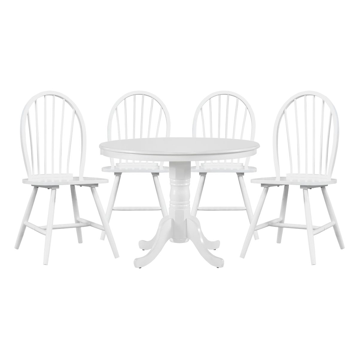 Shelby - 5 Piece Dining Room Set (Table & 4 Side Chairs) - White