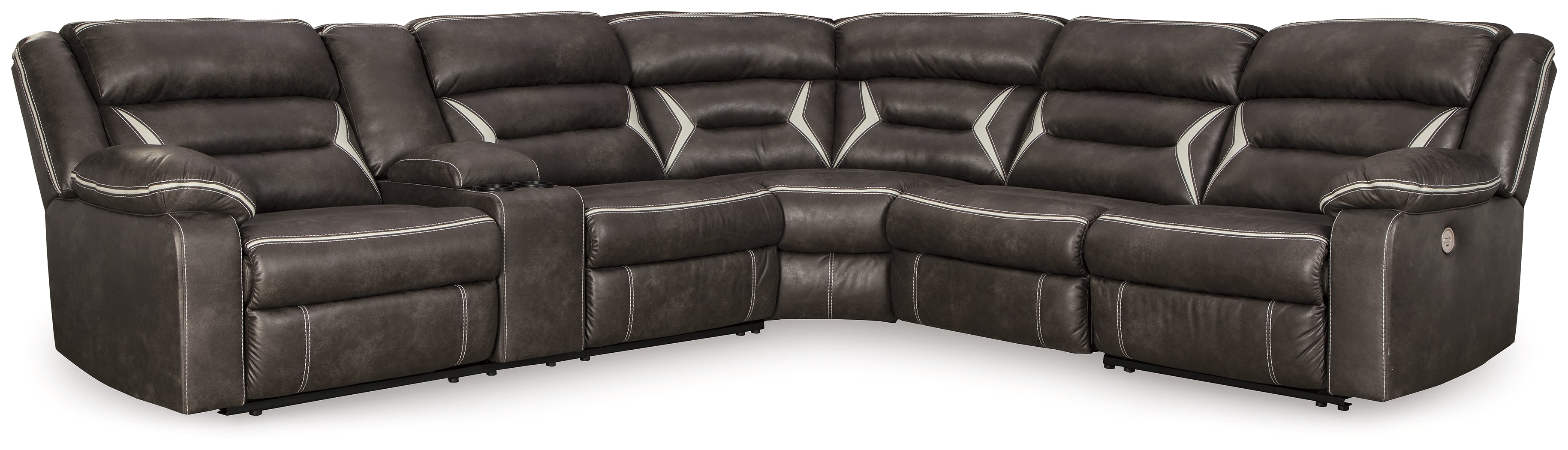 Furniture City Laplace - Ashley Furniture - Kincord Sectionals - 4-Piece Power Reclining Sectional / Midnight - 13104S4
