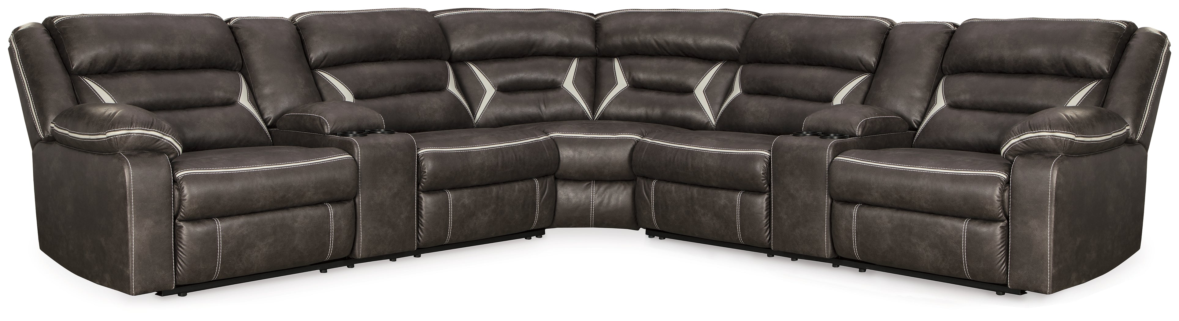 Furniture City Laplace - Ashley Furniture - Kincord Sectionals - 3-Piece Power Reclining Sectional - 13104S5