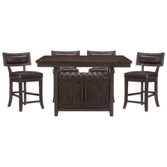 Oxton - 5 Piece Set (Table & 4 Side Chairs) - Brown