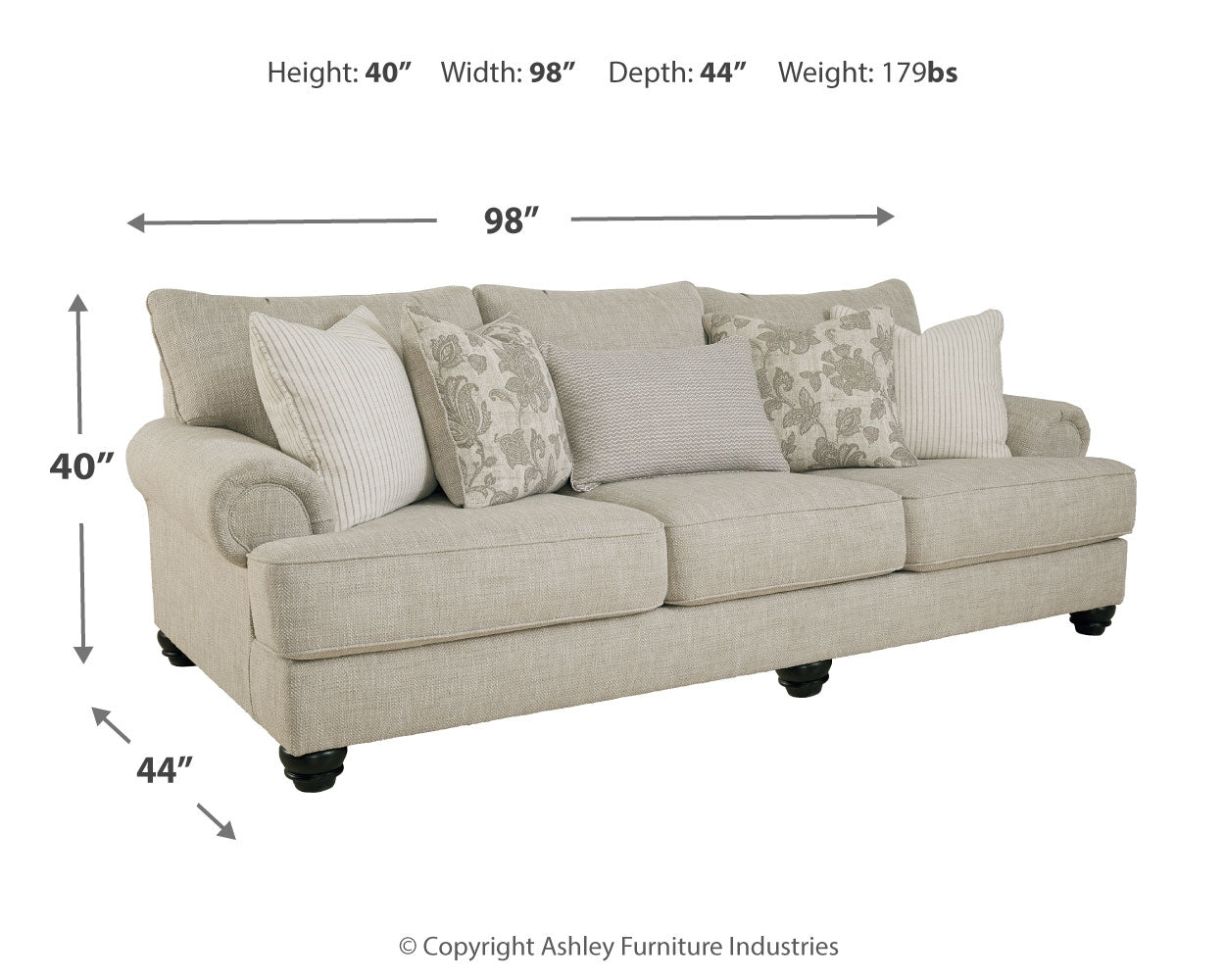 Furniture City Laplace - Ashley Furniture - AsantiLiving Room - Loveseat / Fog - 1320135