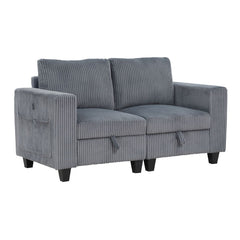 Walterboro - Loveseat With Storage, Storage Pouches And Charging Ports