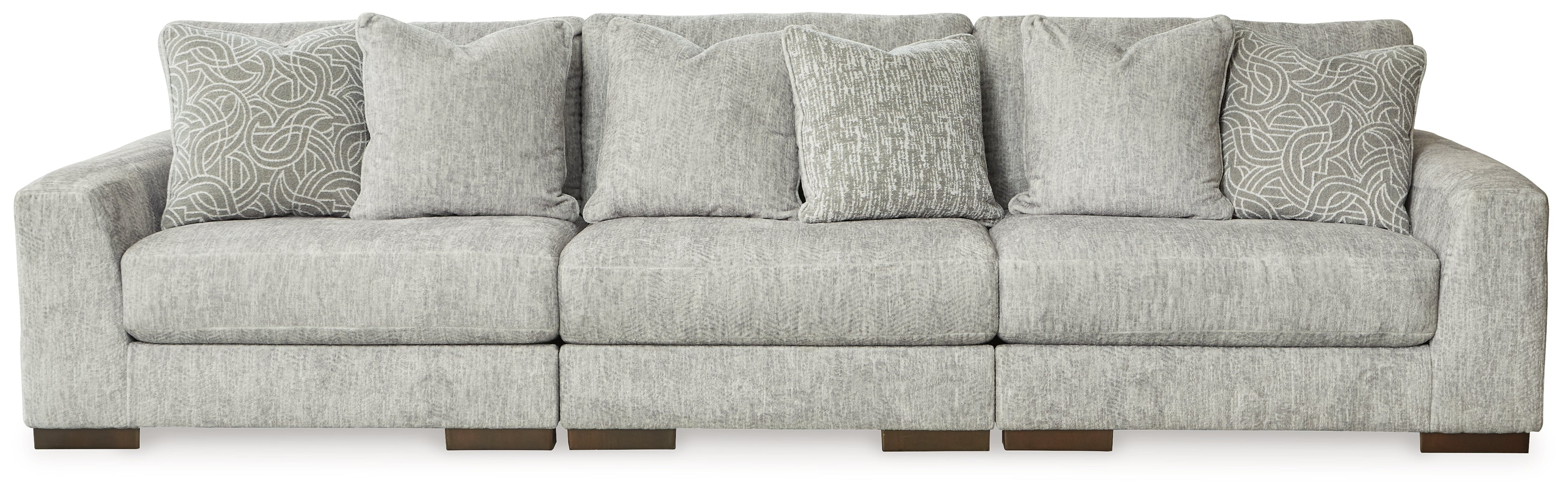Furniture City Laplace - Ashley Furniture - Regent Park Sectionals - RAF 2-Piece Sectional Loveseat / Pewter - 14404S4