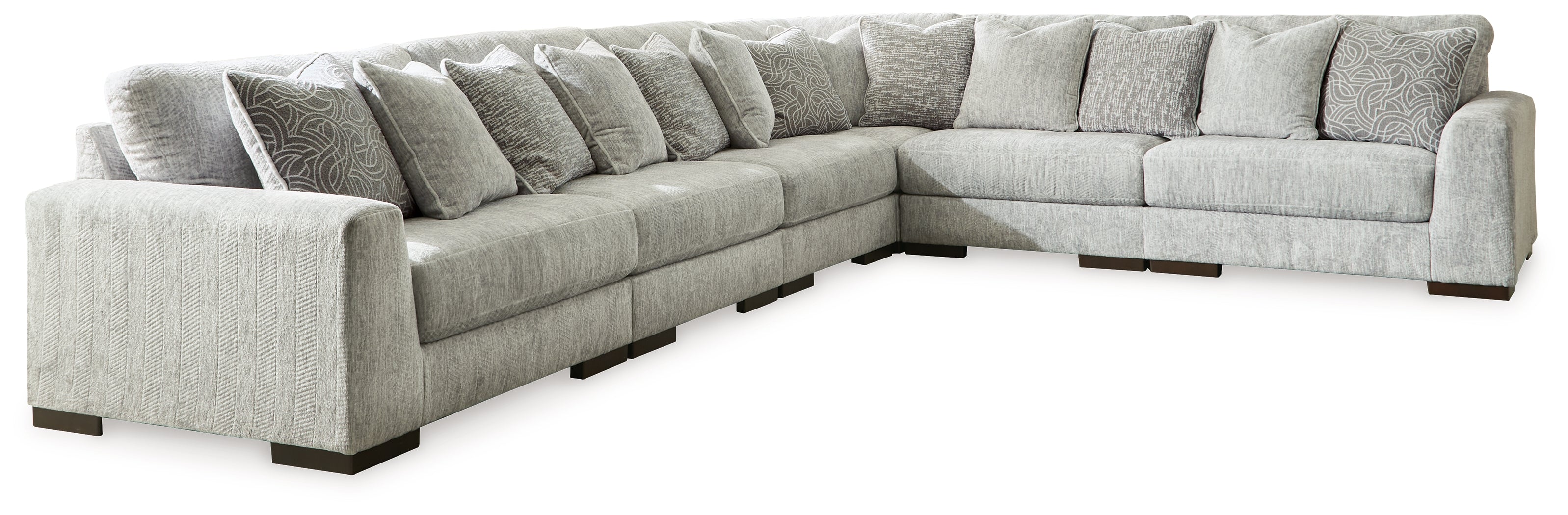 Furniture City Laplace - Ashley Furniture - Regent Park Sectionals - RAF 6-Piece Sectional / Pewter - 14404S7