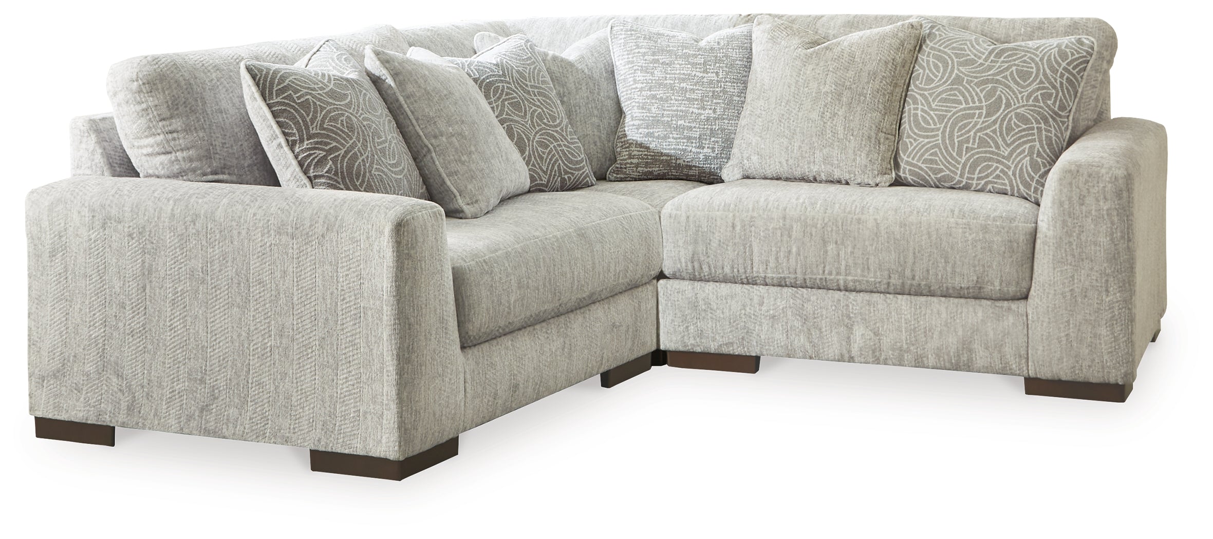 Furniture City Laplace - Ashley Furniture - Regent Park Sectionals - RAF 3-Piece Sectional / Pewter - 14404S1
