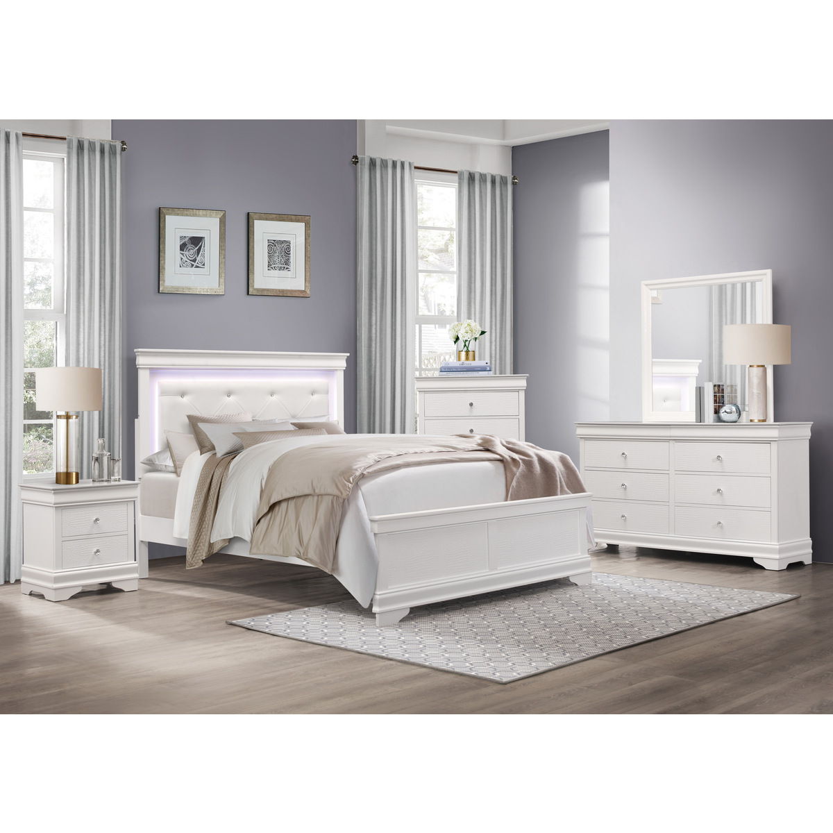 Lana - Bed With LED Lighting