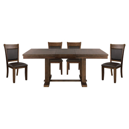 Wieland - 5 Piece Set (Table & 4 Side Chairs) - Brown