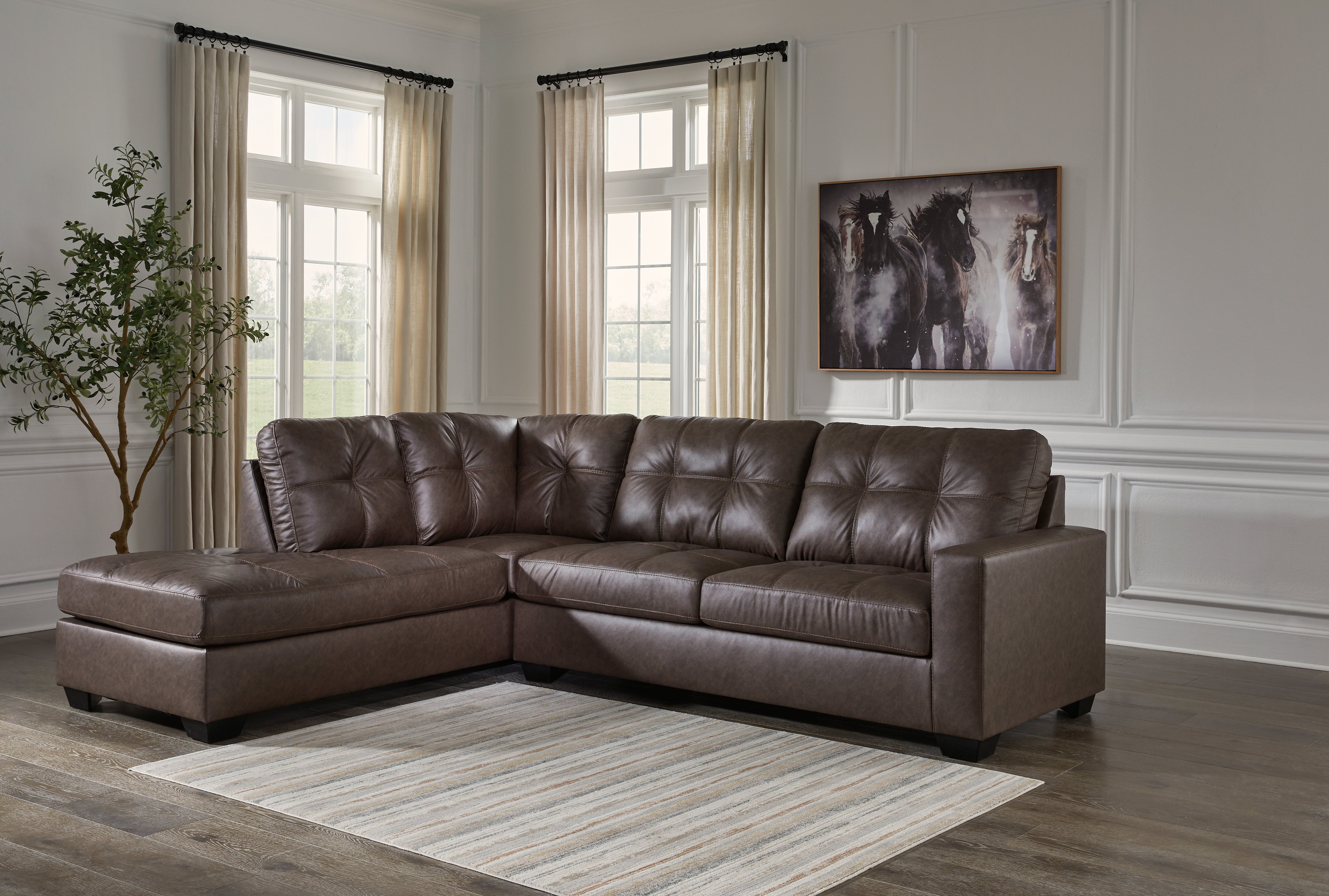 Furniture City Laplace - Ashley Furniture - Barlin Mills Sectionals - RAF 2-Piece Sectional with Chaise - 17003S1