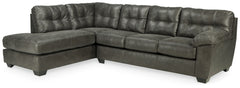 Furniture City Laplace - Ashley Furniture - Fallston Sectionals - RAF 2-Piece Sectional with Chaise / Slate - 17221S1