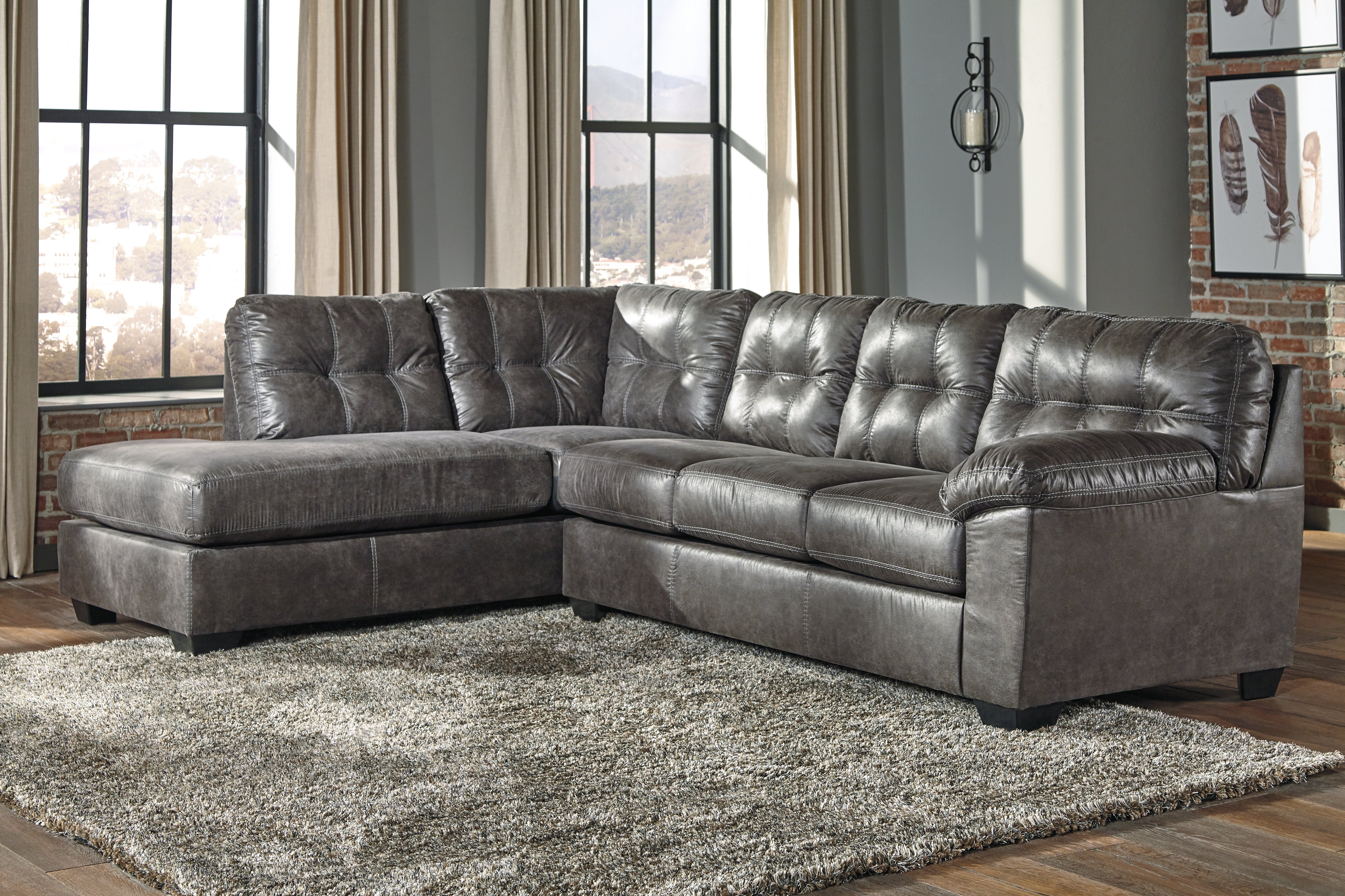 Furniture City Laplace - Ashley Furniture - Fallston 2-Piece Sectional with Chaise - RAF 2-Piece Sectional with Chaise - 17221S1