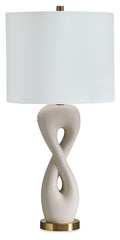 Judrich - Poly Table Lamp - White / Gold Finish