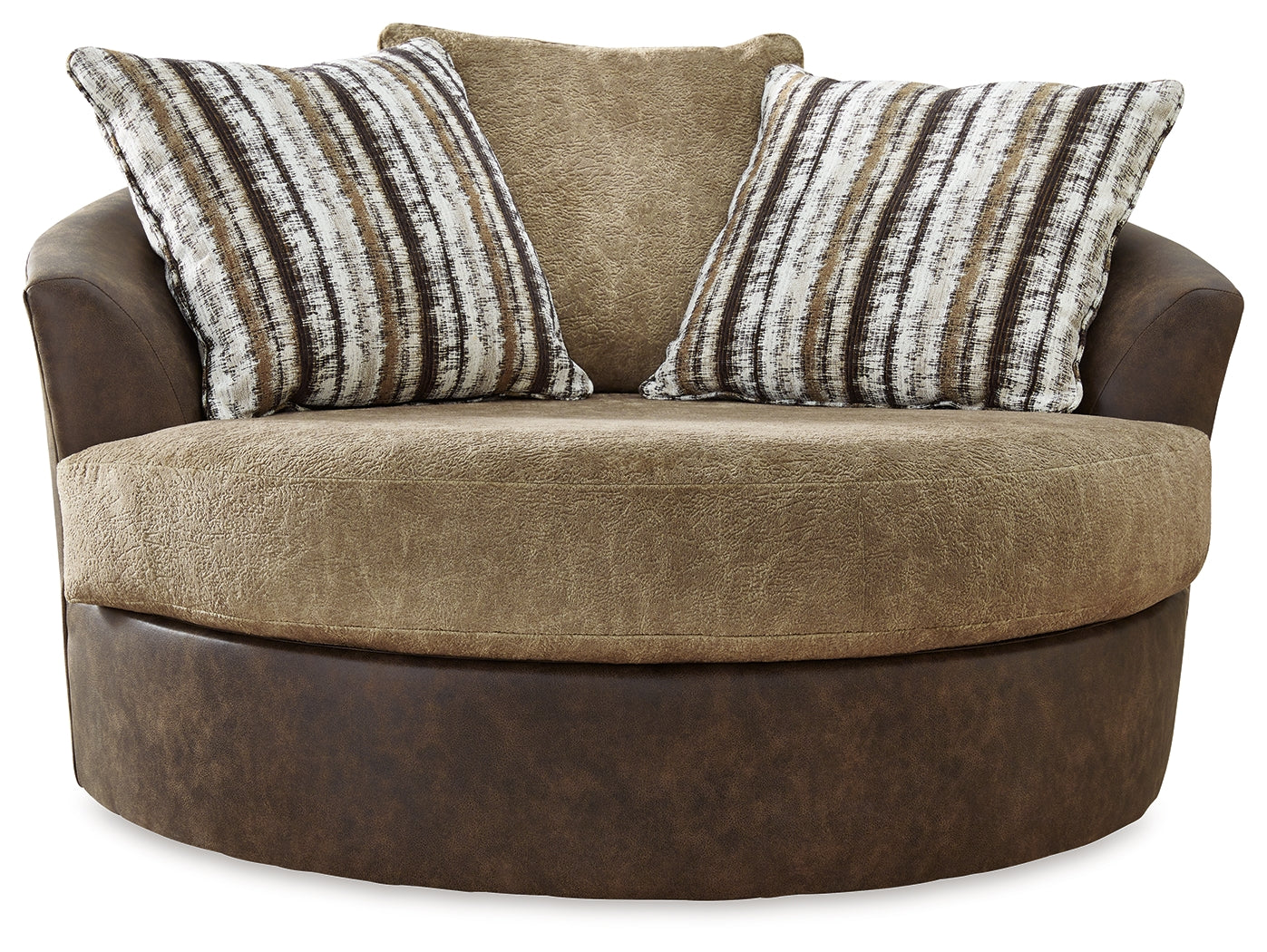 Furniture City Laplace - Ashley Furniture - AlesburyLiving Room - Oversized Swivel Accent Chair / Chocolate - 1870421