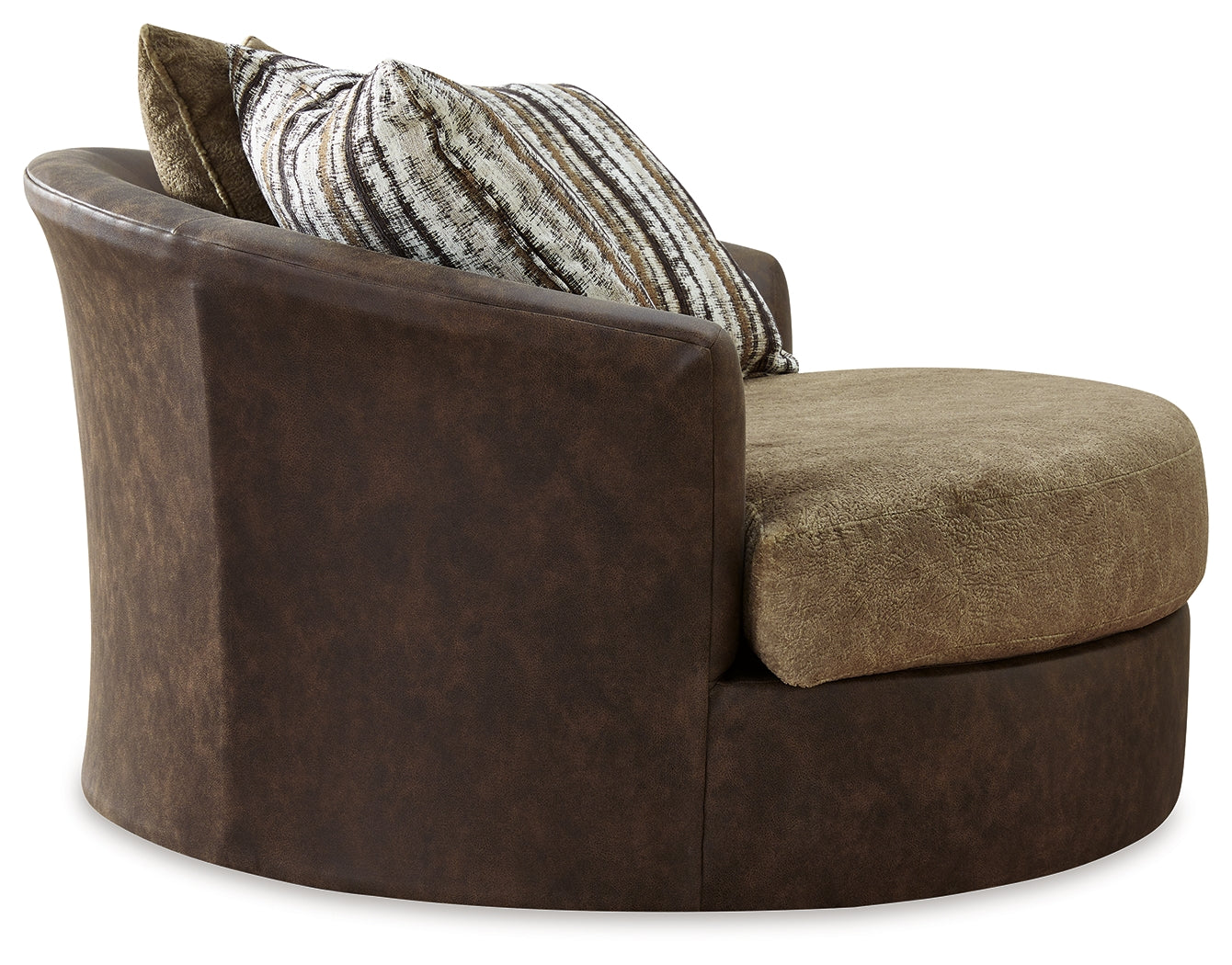 Furniture City Laplace - Ashley Furniture - AlesburyLiving Room - Oversized Swivel Accent Chair / Chocolate - 1870421